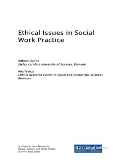 Ethical Issues in Social Work Practice